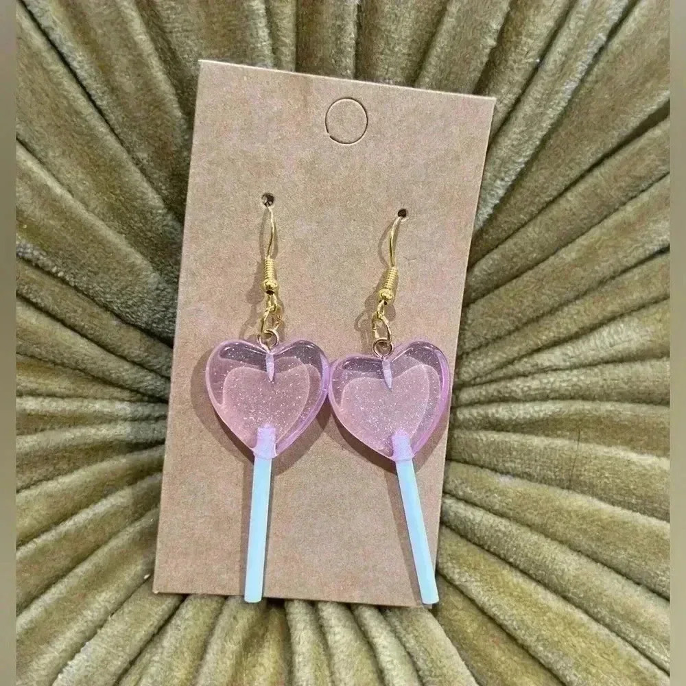 Handmade pink heart lollipop - Picture 3 of 3